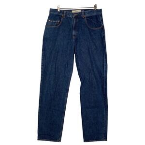 GAP Blue Jeans Baggy Fit Mens Denim Pants Size 35x34 Dark Wash